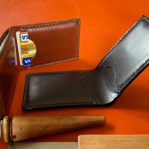 handmandeLeather bifold wallet