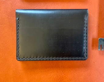 Handmade Thin Leather Card Holder - Minimalist Wallet for Men and Women