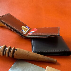 handmandeLeather bifold wallet