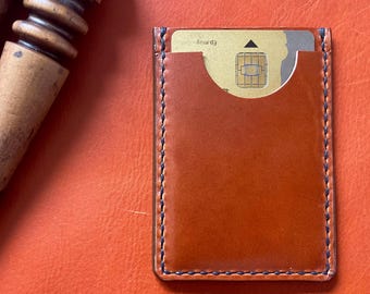 Portefeuille porte-cartes en cuir minimaliste, Porte-cartes mince