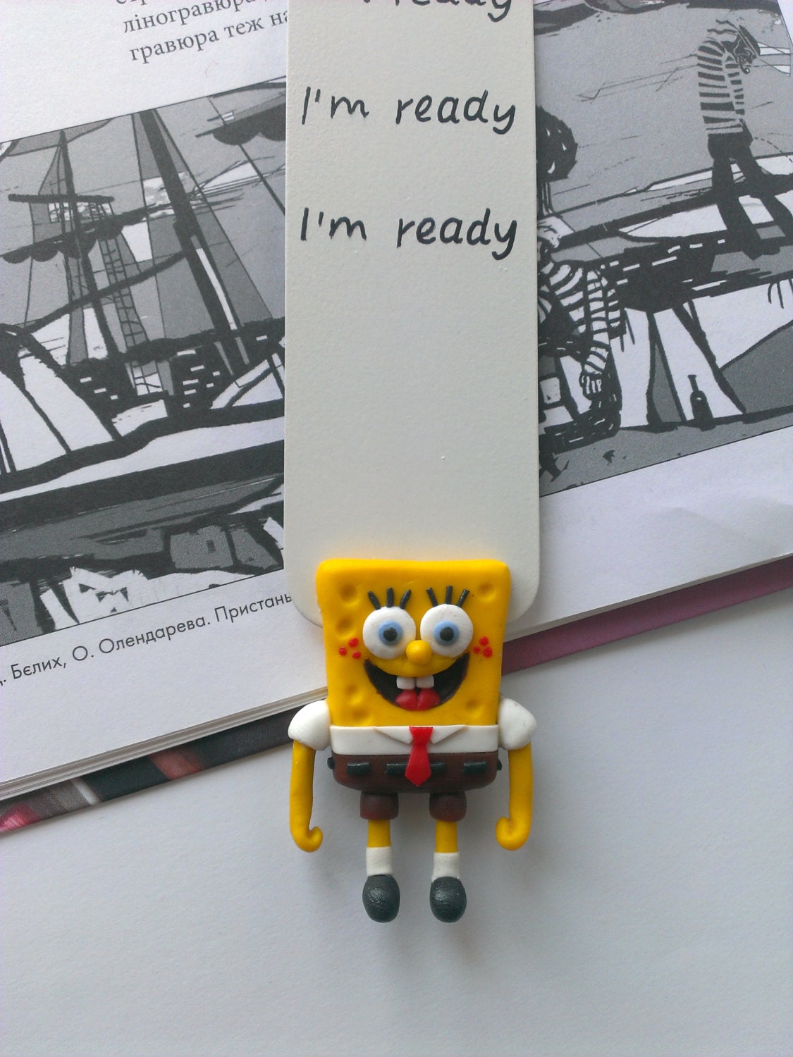 Bookmark SpongeBob Children bookmark Personalized Bookmarks | Etsy