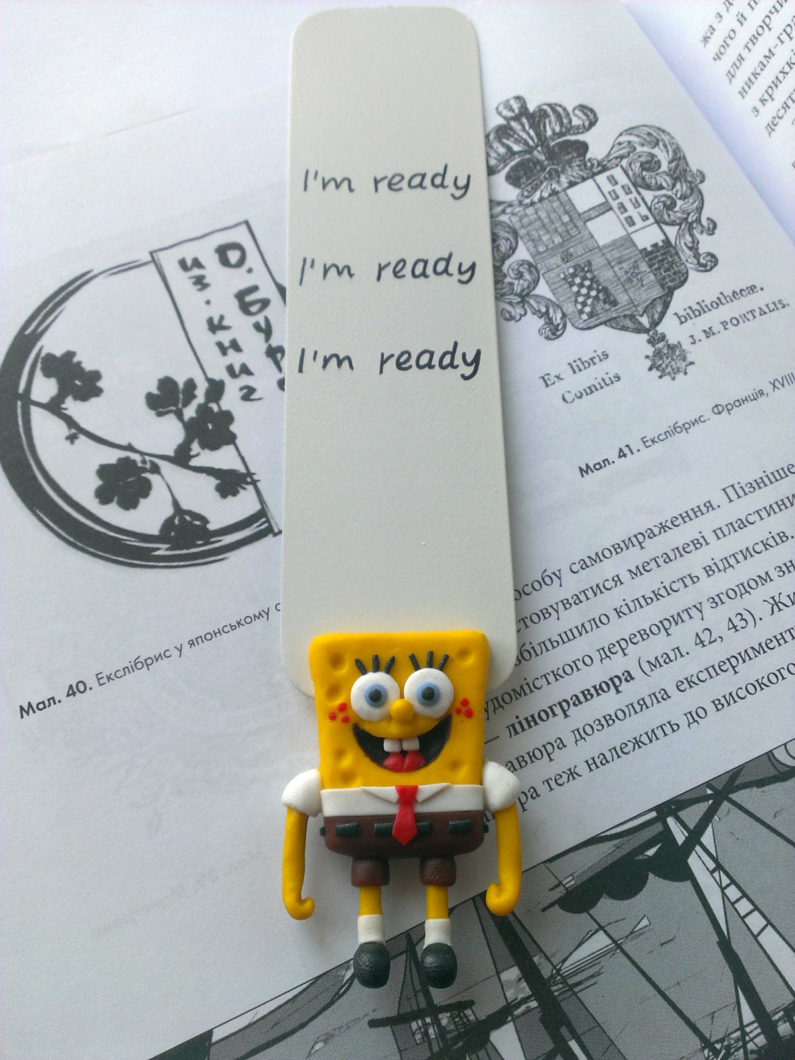 Bookmark SpongeBob Children bookmark Personalized Bookmarks | Etsy