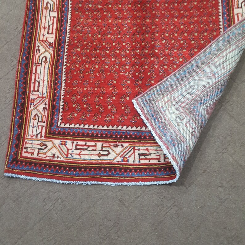 Runner Rug Red Hallway Rug Red Runner Rug Long Rug Vintage Etsy