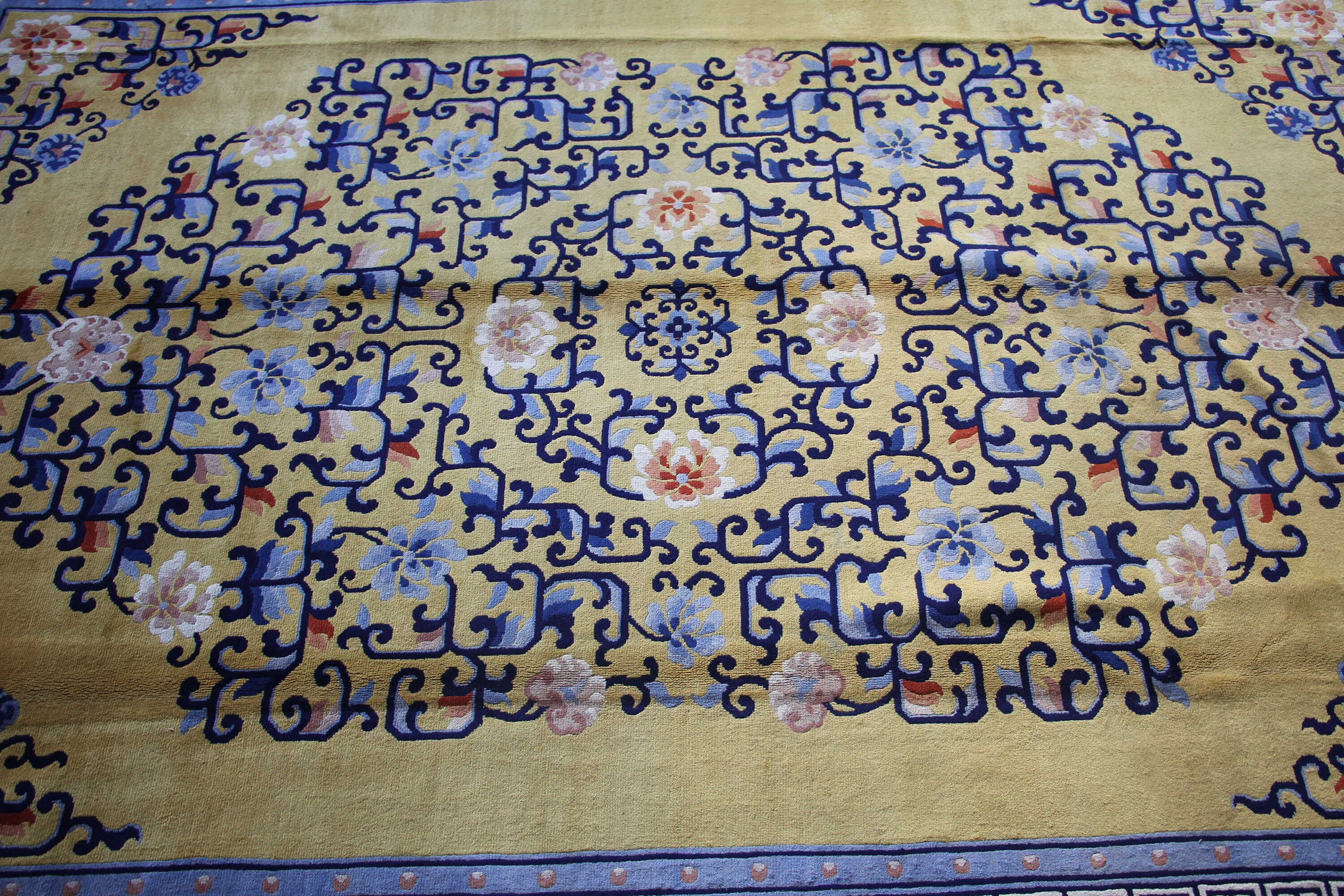 Yellow and Blue Boho Area Rug Bohemian Living Room Rug 8x11 - Etsy