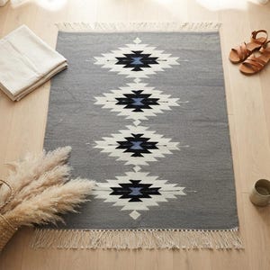 Kilim rug, dhurrie rug, flat weave rug, wool area rug, large area rug, custom size rug, 8x10 rug, 6x9 rug, 9x12 rug, 5x8 area rug, 7x10 rug image 19