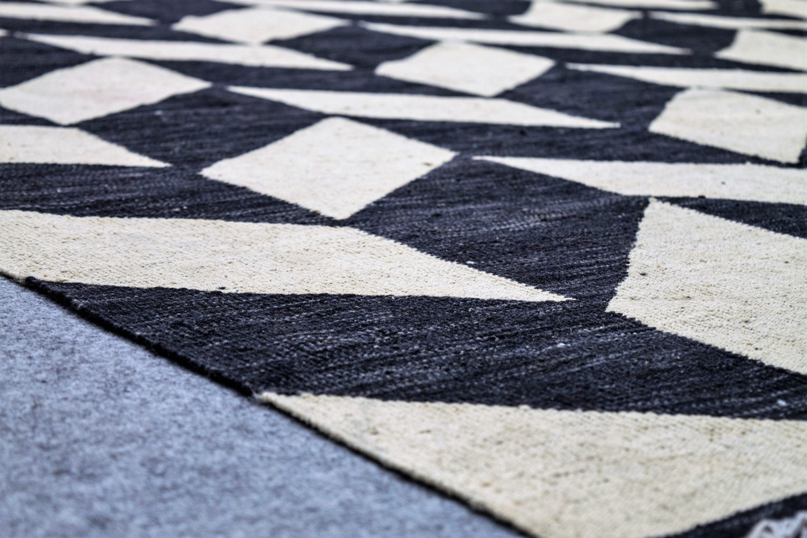 10x 14 Black and White Kilim Area Rug Tepich Black and White Etsy