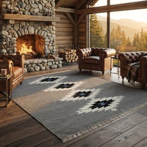 Kilim rug, dhurrie rug, flat weave rug, wool area rug, large area rug, custom size rug, 8x10 rug, 6x9 rug, 9x12 rug, 5x8 area rug, 7x10 rug image 7