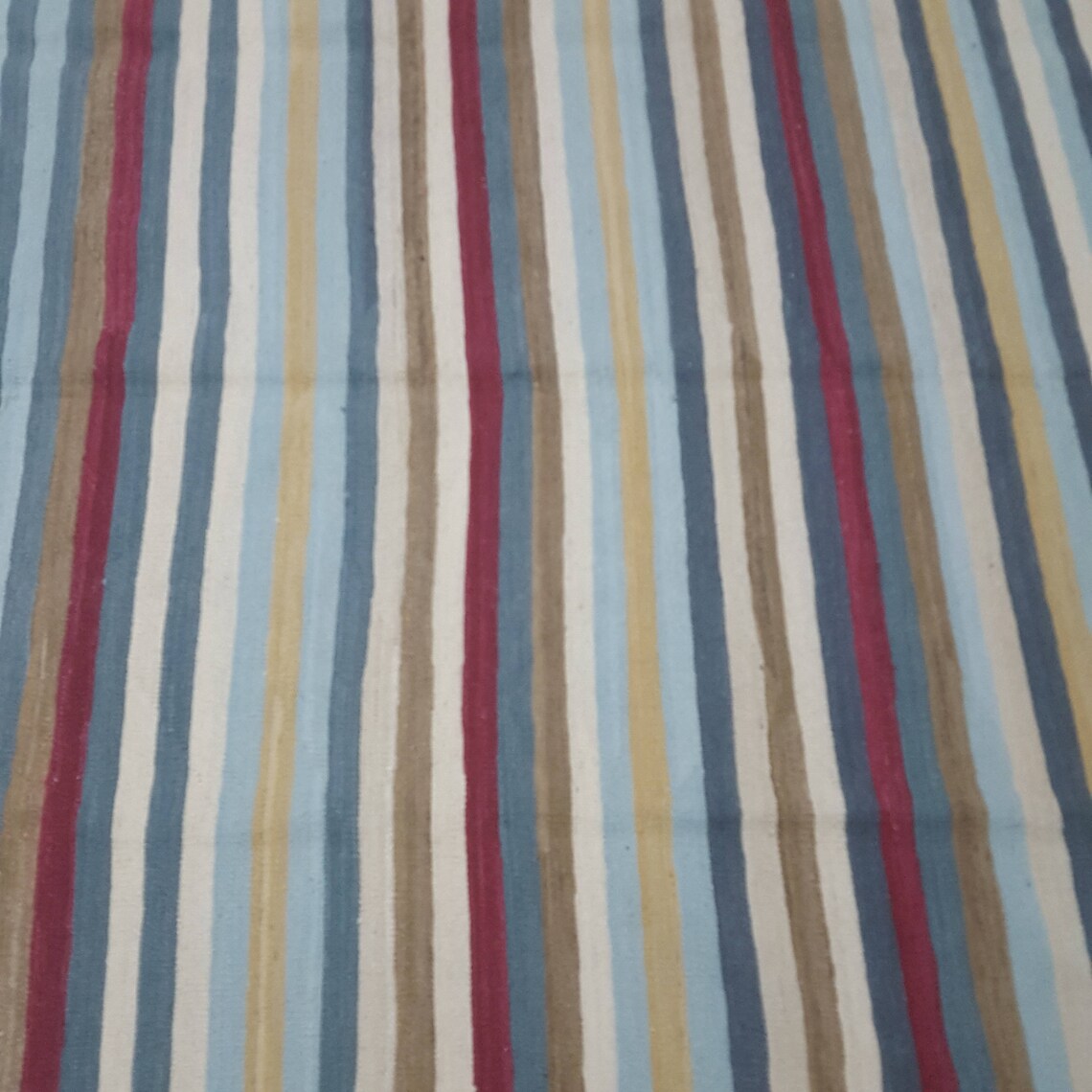 Dhurrie Rug Striped Dhurrie Rug Multi Color Dhurrie Rug Etsy