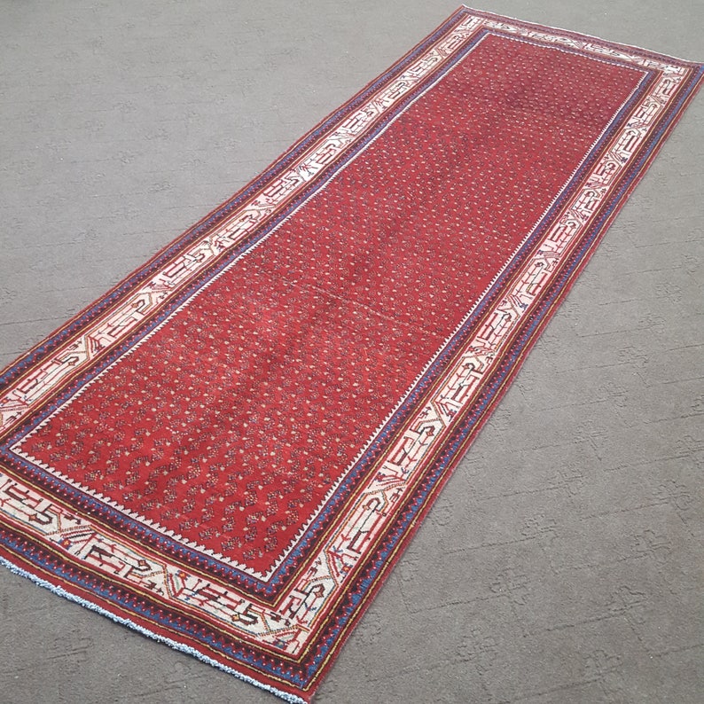 Runner Rug Red Hallway Rug Red Runner Rug Long Rug Vintage Etsy