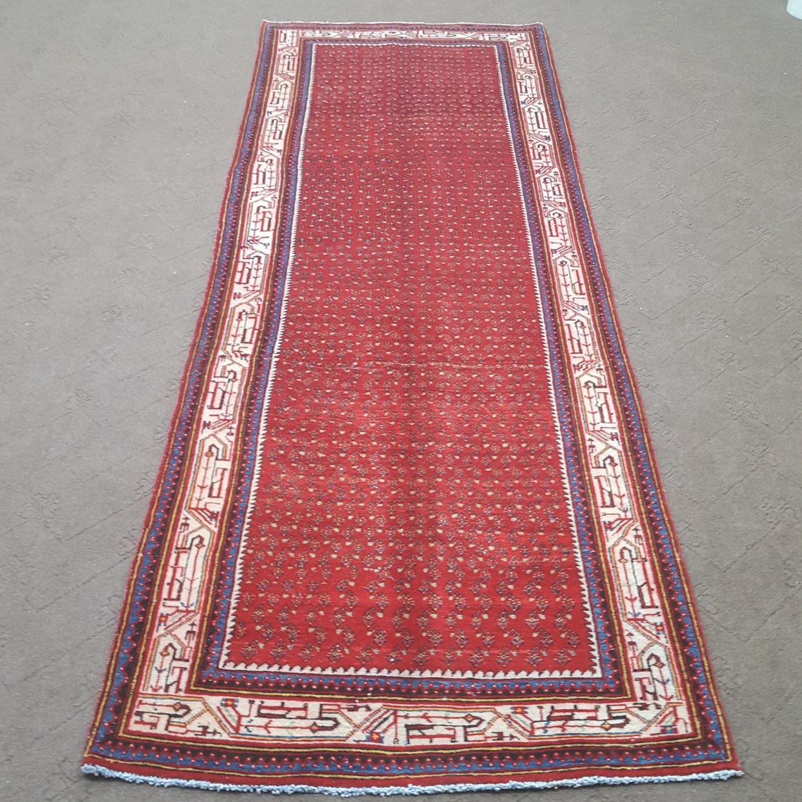Runner Rug Red Hallway Rug Red Runner Rug Long Rug Vintage Etsy