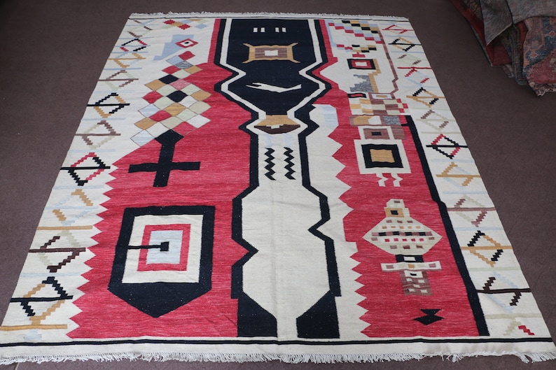 Kilim Rug 8x10 Large Kilim Rug Wool Rug 8x10 Area Rug. Etsy