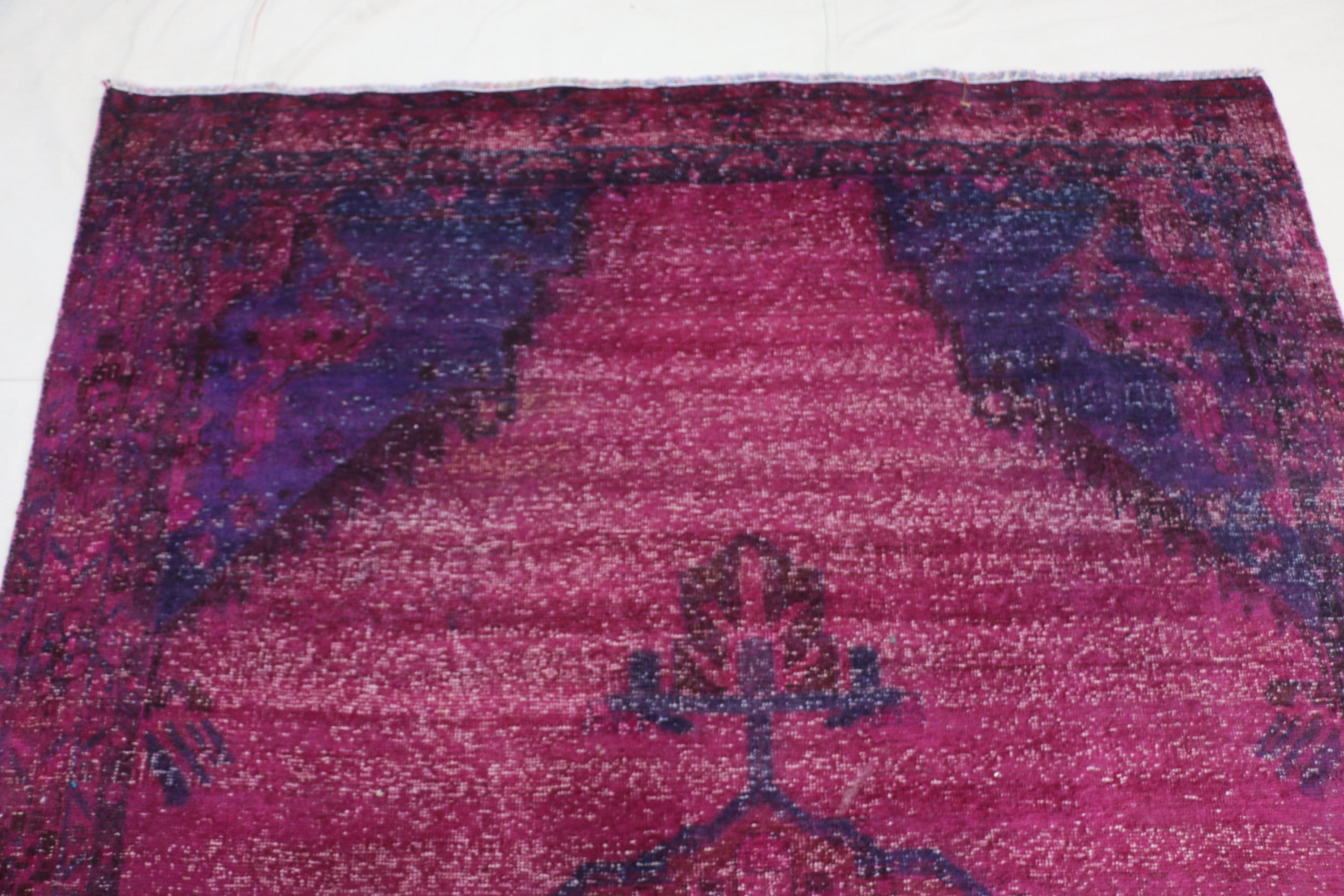 Pink Over Dyed Rug Reloaded Rug Distressed Rug Vintage Rug. Etsy UK