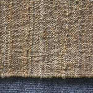 Brown area rug, flat weave rug, kilim rug, dhurrie rug, custom size rug, bespoke rug, country rug, farmhouse rug, traditional rug, wool rug. image 7