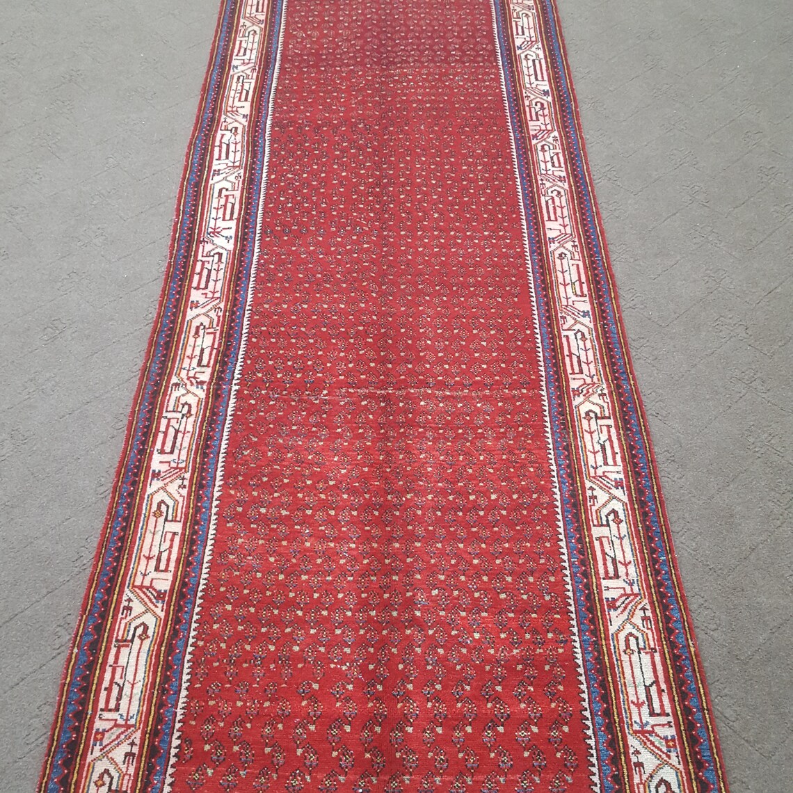 Runner Rug, Red Hallway Rug, Red Runner Rug, Long Rug, Vintage Runner ...