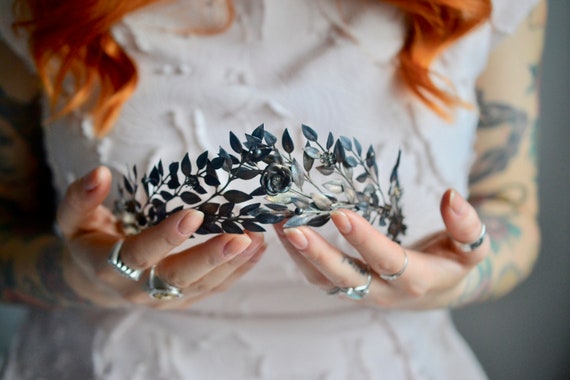 Myrtle Tiara for bride with hidden Picture, antiqu