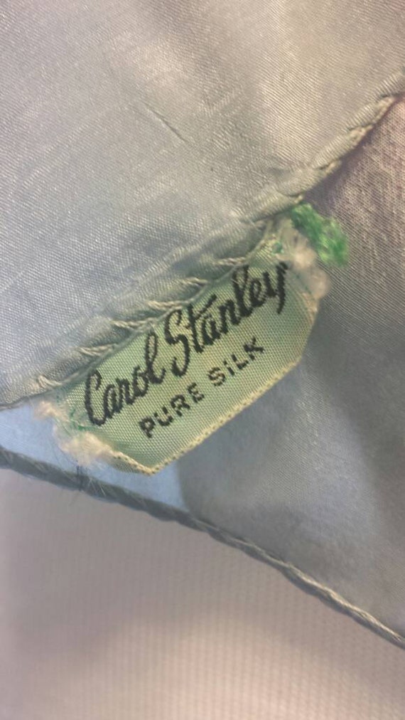 Carol Stanley Pure Silk Scarf 33" sq. Grey Brown … - image 3