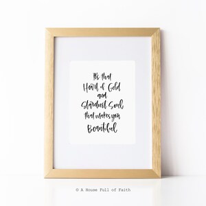 Heart of Gold - Digital Poster PDF - 8.5x11&quot;