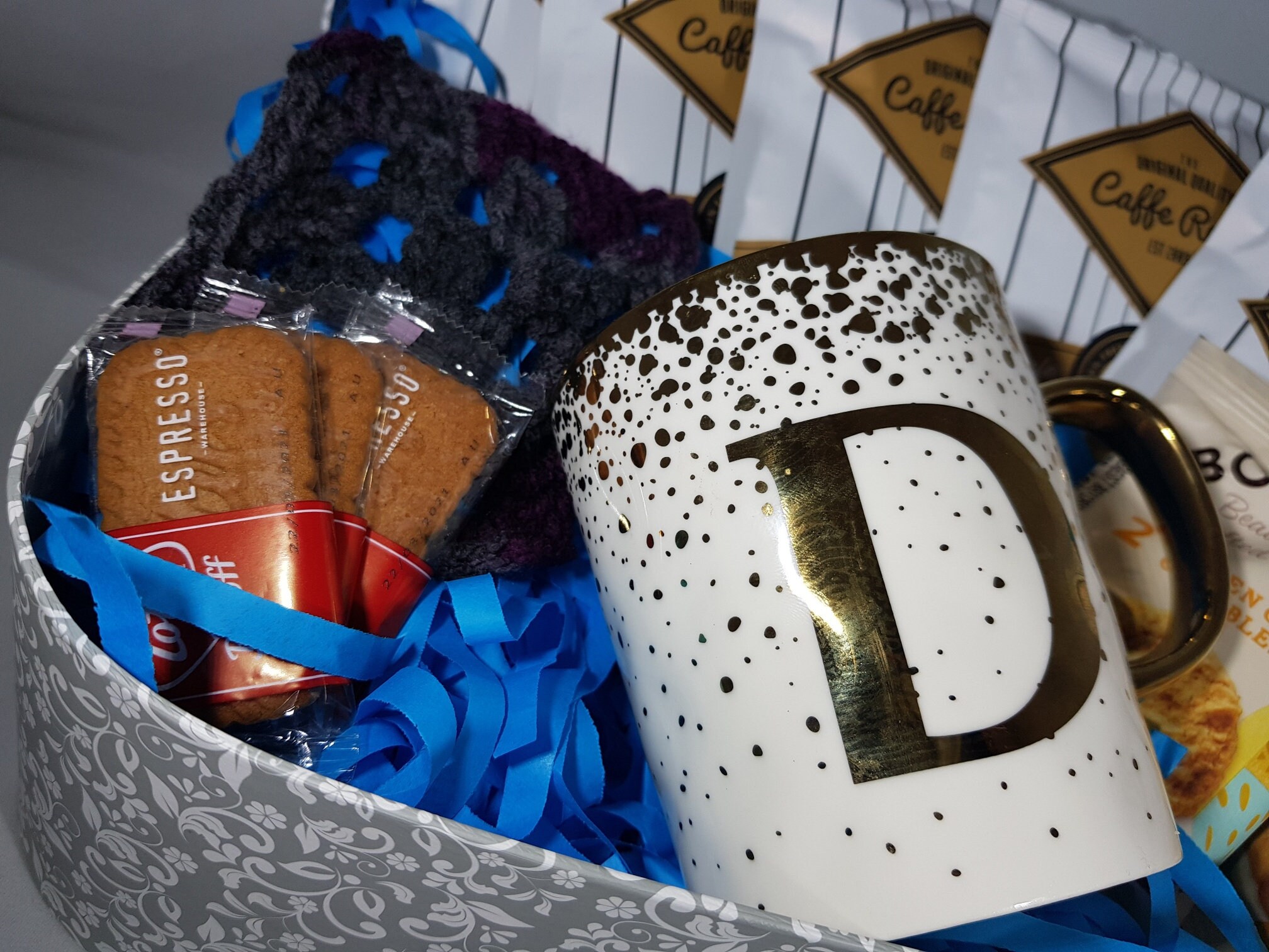 Coffee/tea Lovers Hamper Gift Set Coffee/tea Mug Gold D Etsy UK