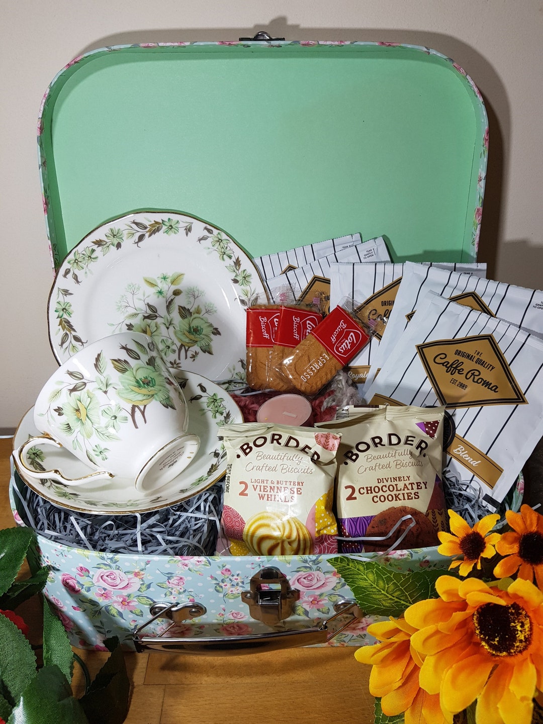 Vintage Afternoon Tea Hamper Gift Set Delicate Bone China Set Etsy