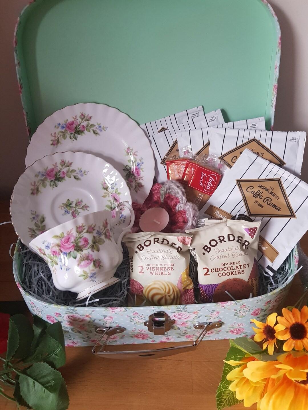 Vintage Afternoon Tea Hamper Gift Set Delicate Bone China Set Etsy