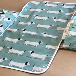 Dachshund Sausage dog Changing Mat with pockets, Nappy wallet, diaper bag image 9