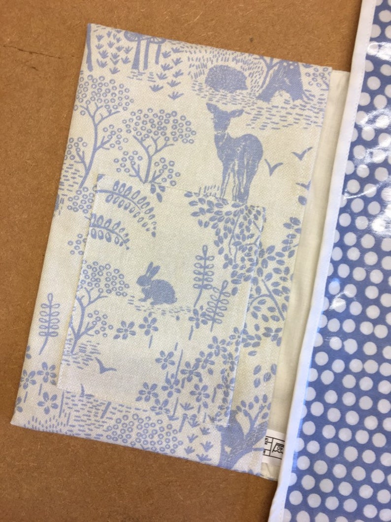 nappy holder Blue forest changing mat with pockets diaper bag