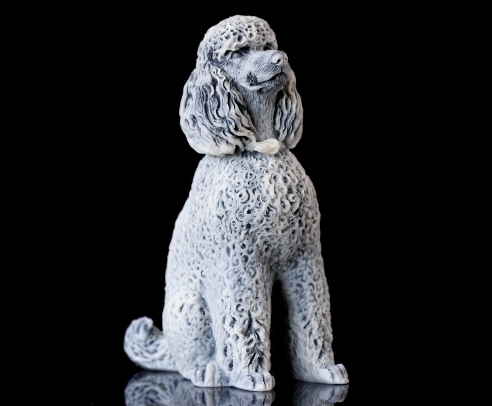 Poodle Dog Statue Marble Poodle Statue Pet Memorial Puppi Etsy