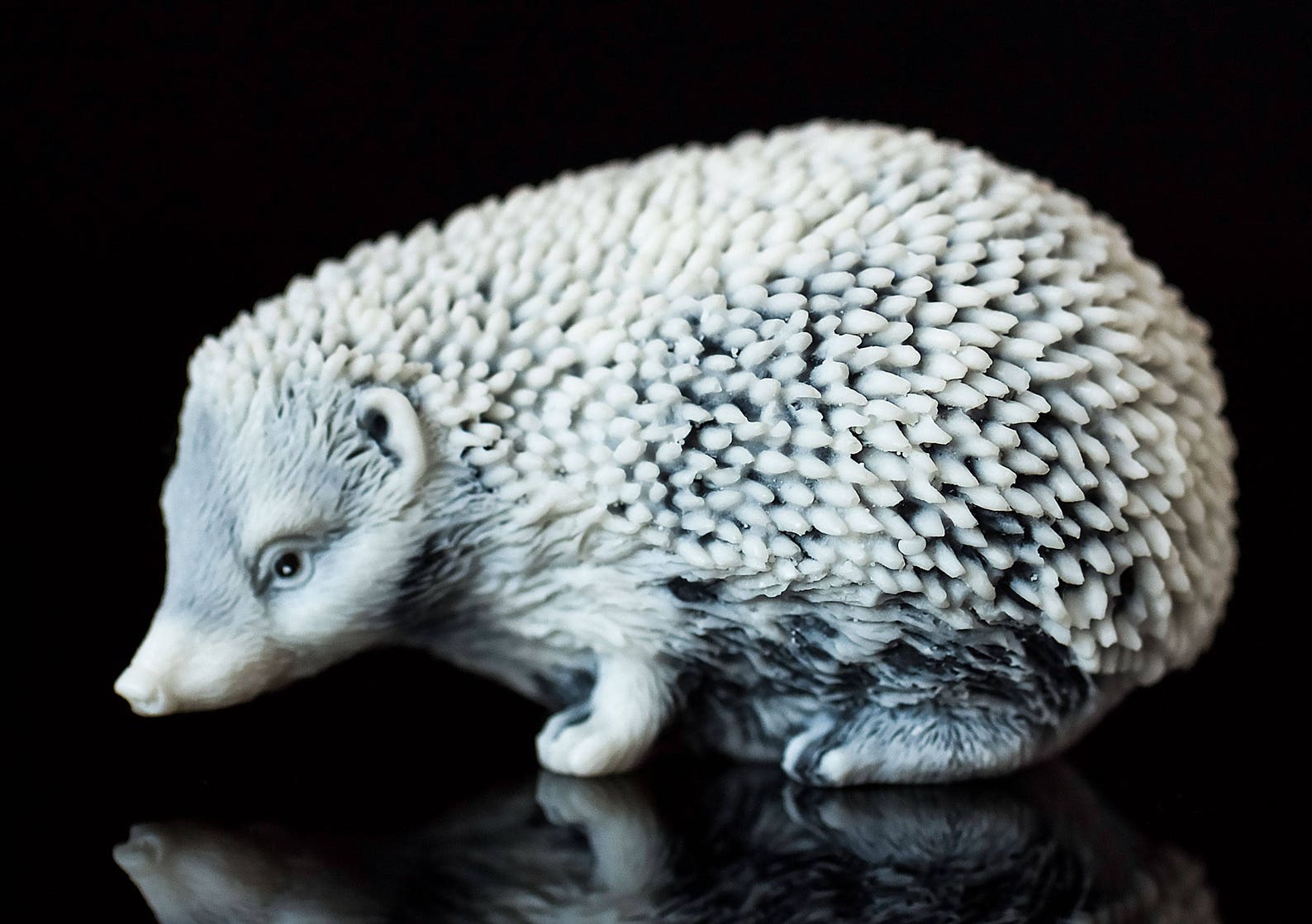 Hedgehog Figurine Marble Stone Animal Garden Souvenir Handmade Etsy