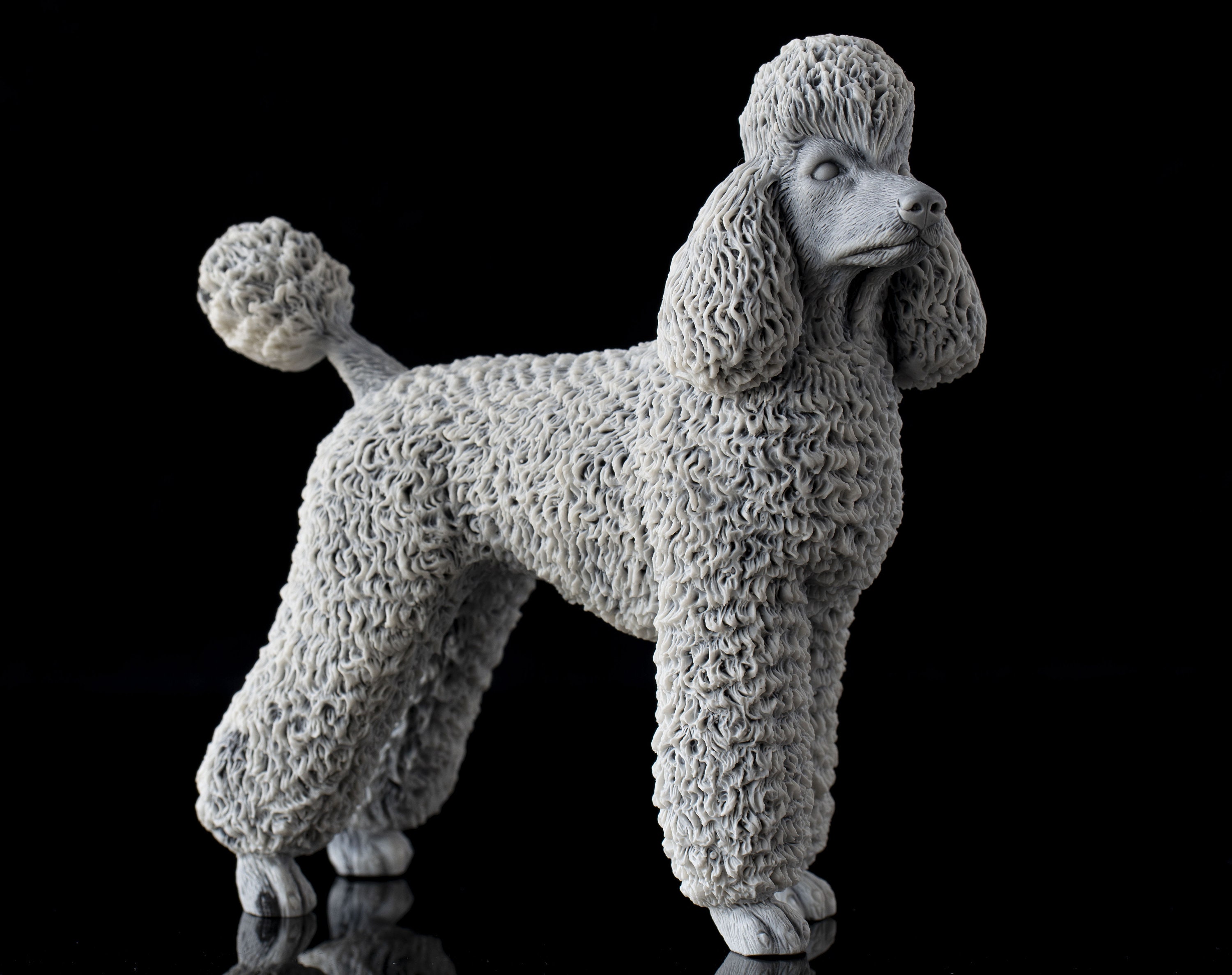 Poodle Dog Statue Marble Poodle Statue Pet Memorial Puppi Etsy