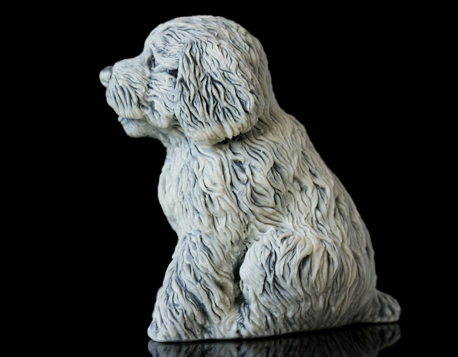 Poodle Puppy Statue Marble Poodle Statue Pet Memorial Puppi Etsy