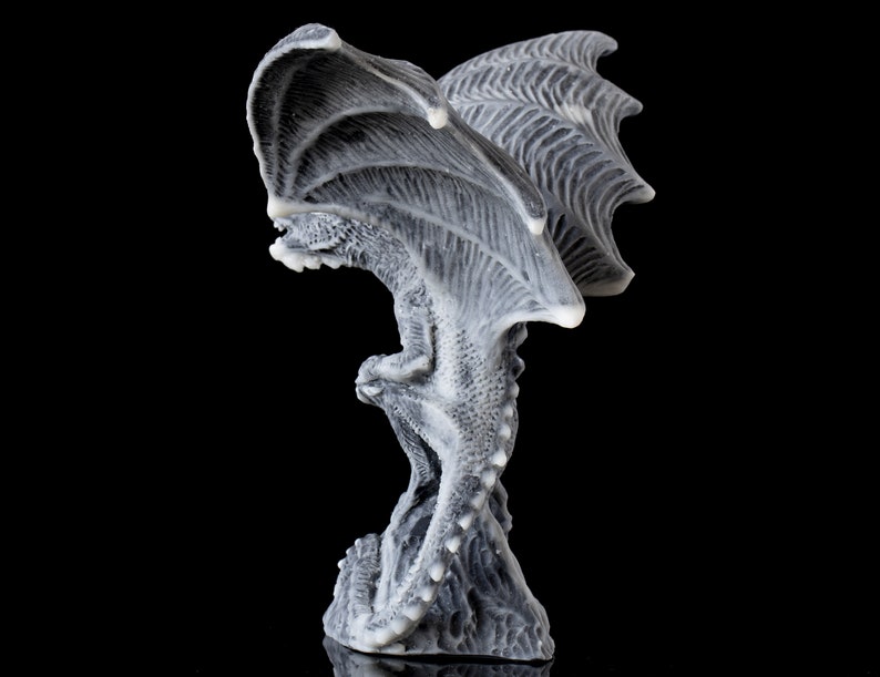 Dragon Marble Statue Figurine Animal Fantasy Russian Art Etsy