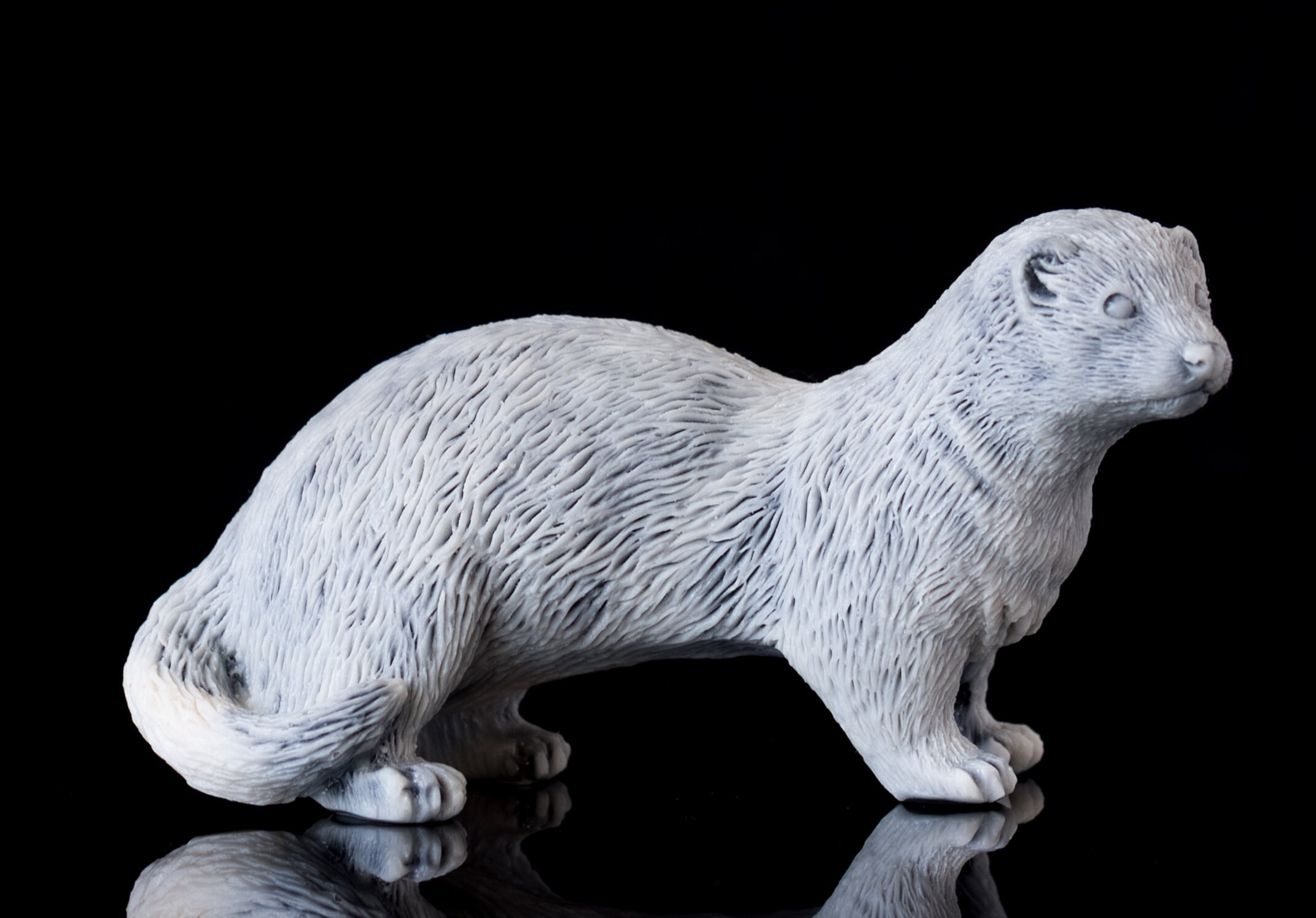 Small Ferret Figurine Marble Animal Russian Art Souvenir Etsy