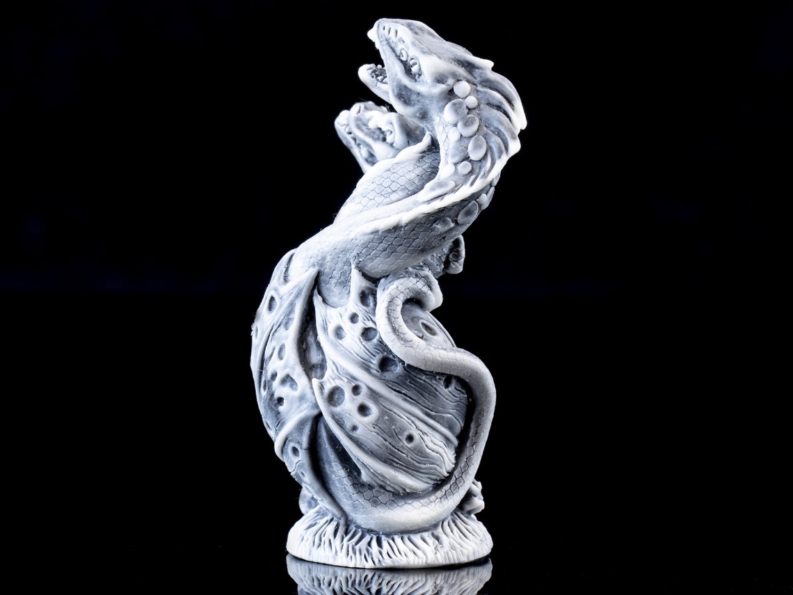 Dragon Marble Statue Figurine Animal Fantasy Russian Art Etsy