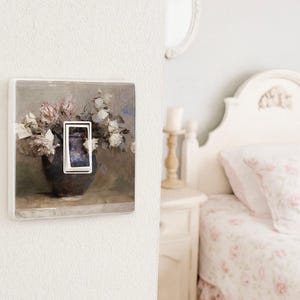 Set di 2 - Adesivi per interruttore della luce con rose - Rivestimento in vinile per la decorazione della casa