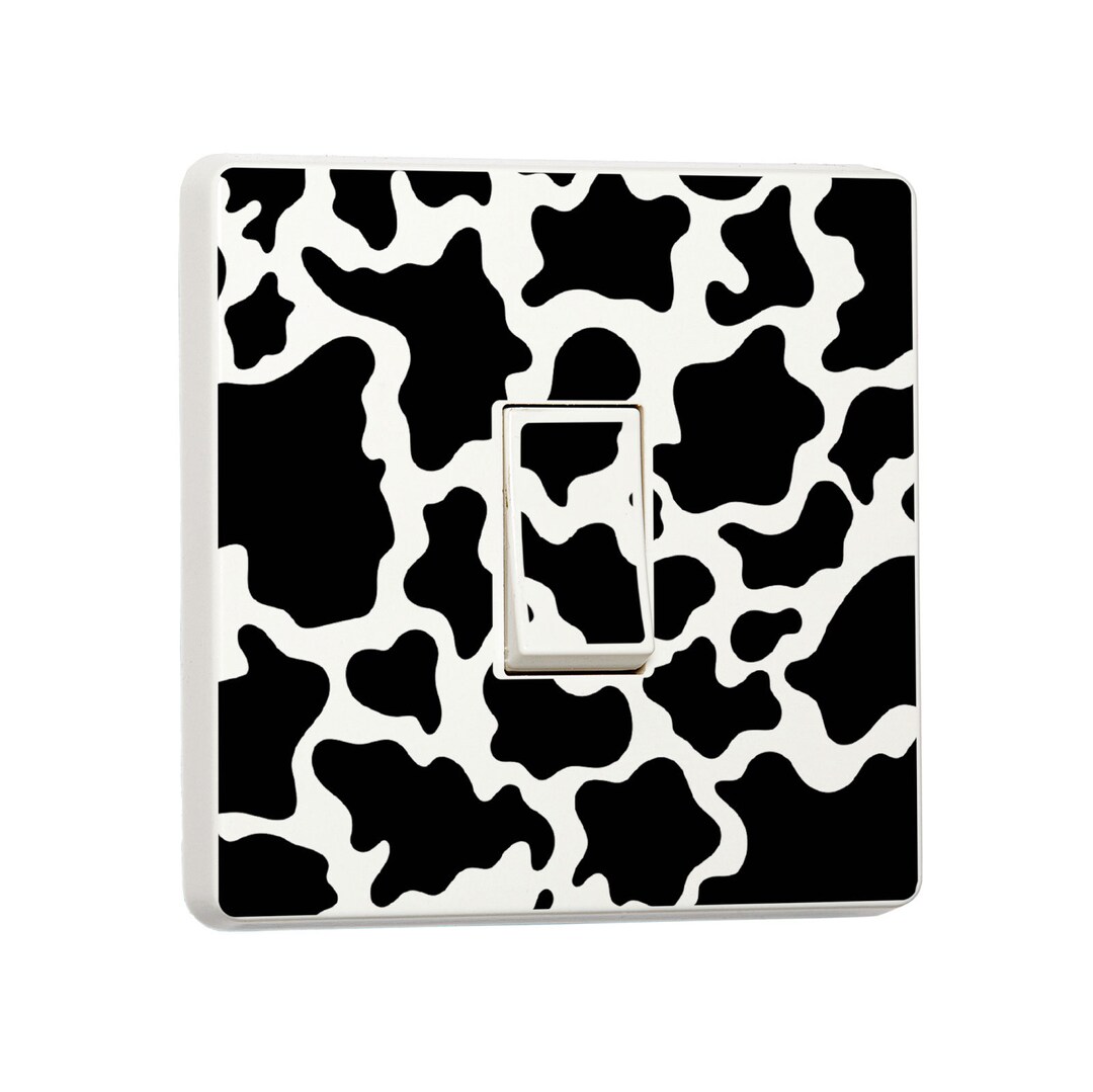 Set of 2 - Cow Animal Print, Design for Single Light Switch Cover Vinyl ...