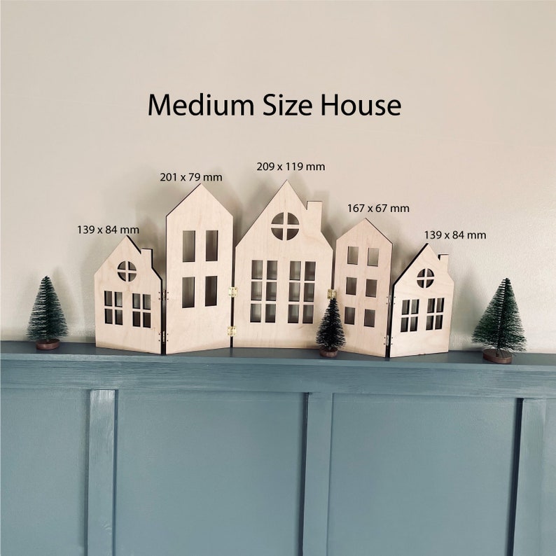 Scandinavian Wooden Christmas Houses Rustic Wooden Scandi Village for