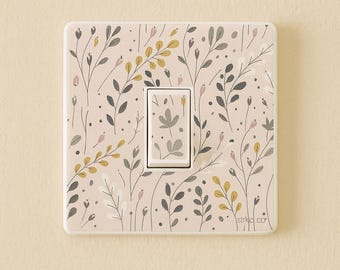 Lot De 5 Autocollants Interrupteur Mural - Stickers Décoratifs Floraux Roses Pour Prises Et Interrupteurs - Faciles à Poser Autocollants Interrupteur Floral