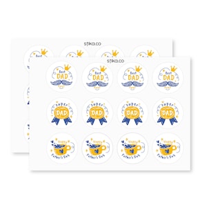 Confezione da 24, 72, 240 etichette di carta Best Dad, adesivi adesivi colorati decorativi per la festa del papà, adesivi artigianali