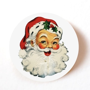 Confezione da 24, 72, 240 etichette di carta, adesivi vintage Babbo Natale, adesivi retrò Babbo Natale, adesivi di Buon Natale, articoli di cancelleria natalizi