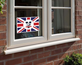 VE Day 80th Anniversary Union Jack Stickers: Patriotic Vinyl Decals