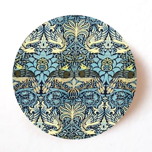 Packung mit 24, 72, 240 William Morris Pfau und Drachen Muster Design Papieretiketten, Klebeaufkleber Dekorative Aufkleber, Handwerk Aufkleber