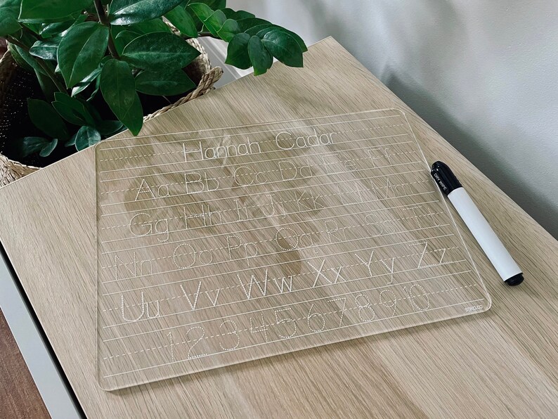 Personalised Name Tracing Board Acrylic Writing Practice Board