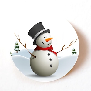 Pak met 24, 72 of 240 kerstsneeuwpop kerstpapier stickers stickers, ideaal voor het decoreren van kaarten/enveloppen