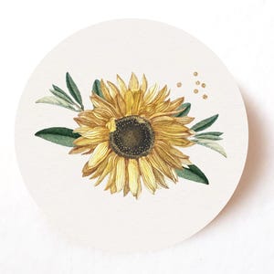 Paquete de 24, 72, 240 etiquetas de papel de girasol, pegatinas de hojas verdes de girasol, pegatinas decorativas coloridas para manualidades, bodas, regalos de fiesta