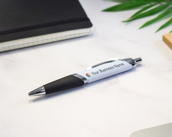 Set of 20 or 40 Personalised Spectrum Max Pens, Custom Printed Logo Ballpoint Pens, Premium Promotional Giveaways Pens