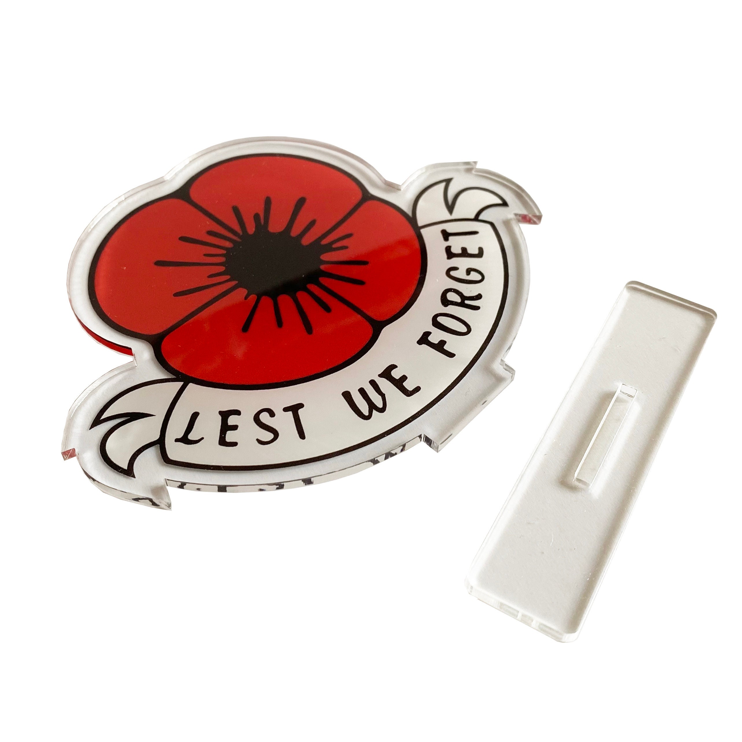 Stika.co Paquete De 24 Etiquetas De Papel De Amapola Roja – Remembering Our Heroes – Adhesivo De Amapola Roja Homenaje Para El Día Del Recuerdo, Día De Anzac, Día Del Armisticio