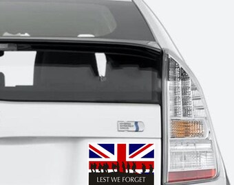 Pegatina Conmemorativa "Lest We Forget" Con Union Jack Y Soldado, Para Coche, Día Del Recuerdo, Color Multicolor Brillante