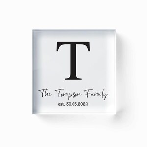 Elegant Personalised Acrylic Block – Christmas Gift for Loved Ones