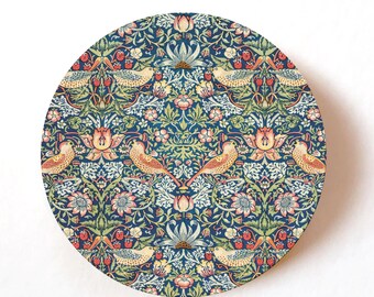 Pack of 24, 72, 240 William Morris Strawberry Thief vintage design paper labels, Adhesive Stickers Decorative Stickers, Craft Stickers
