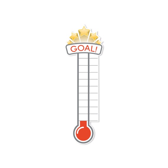 Large Fundraiser Goal Thermometer Matt self-adhesive Vinyl | Etsy